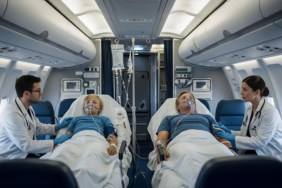 Сложнейшая медицинская эвакуация из Хургады: санитарная авиация для отца и сына